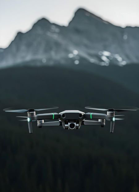 drone flying mountain landscape 1